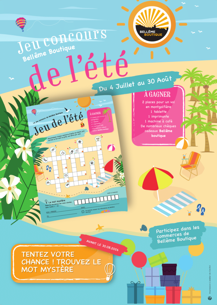 Jeu concours de l’été Bellême Boutique